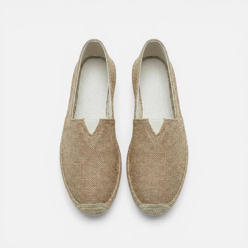 Espadrilles Herren aus Leinen mit flacher Sohle