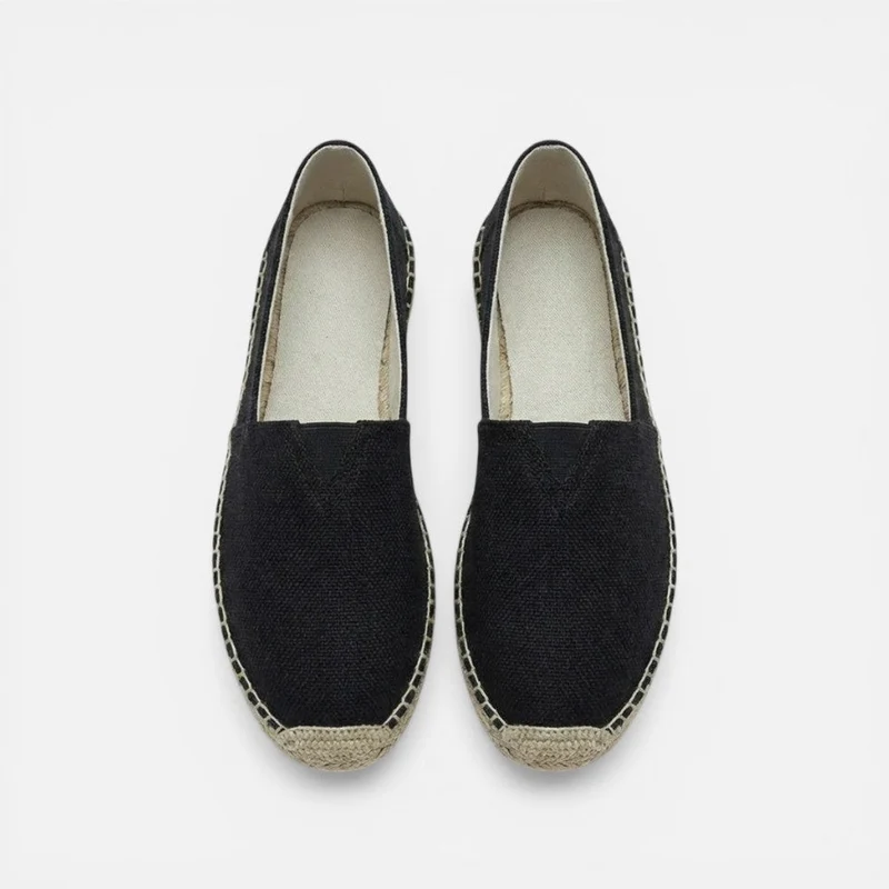 Espadrilles Herren aus Leinen mit flacher Sohle