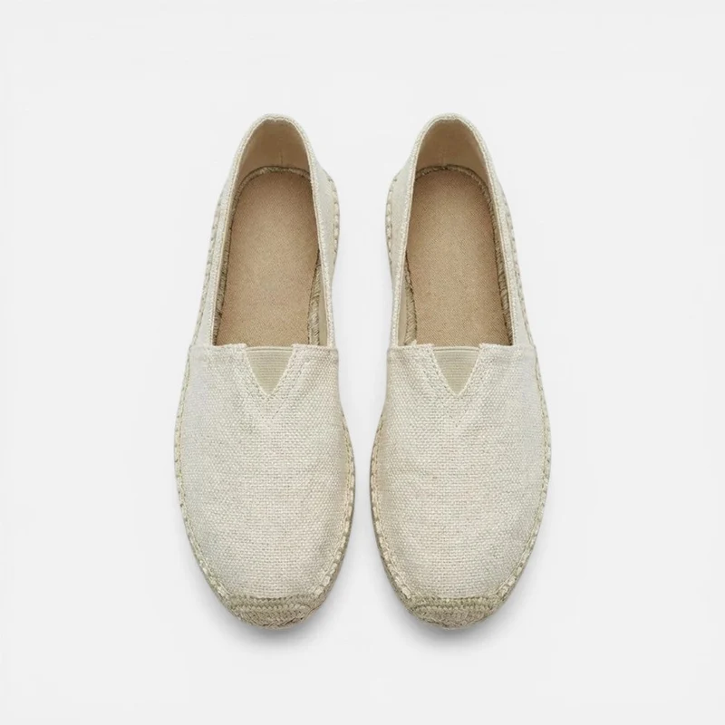 Espadrilles Herren aus Leinen mit flacher Sohle
