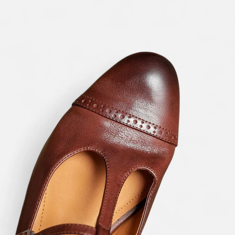 Elegante Flats mit Vintage Riemchen für Damen
