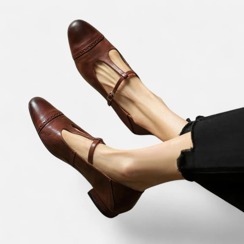 Elegante Flats mit Vintage Riemchen für Damen