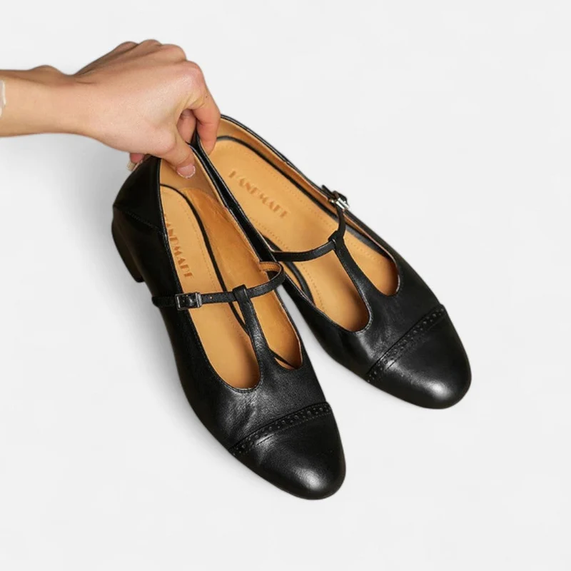 Elegante Flats mit Vintage Riemchen für Damen