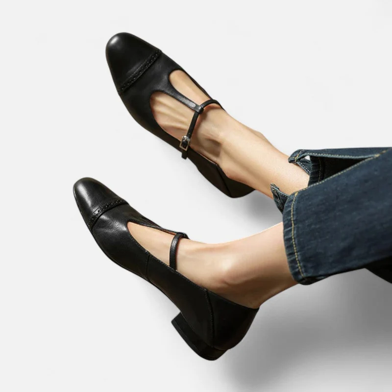 Elegante Flats mit Vintage Riemchen für Damen