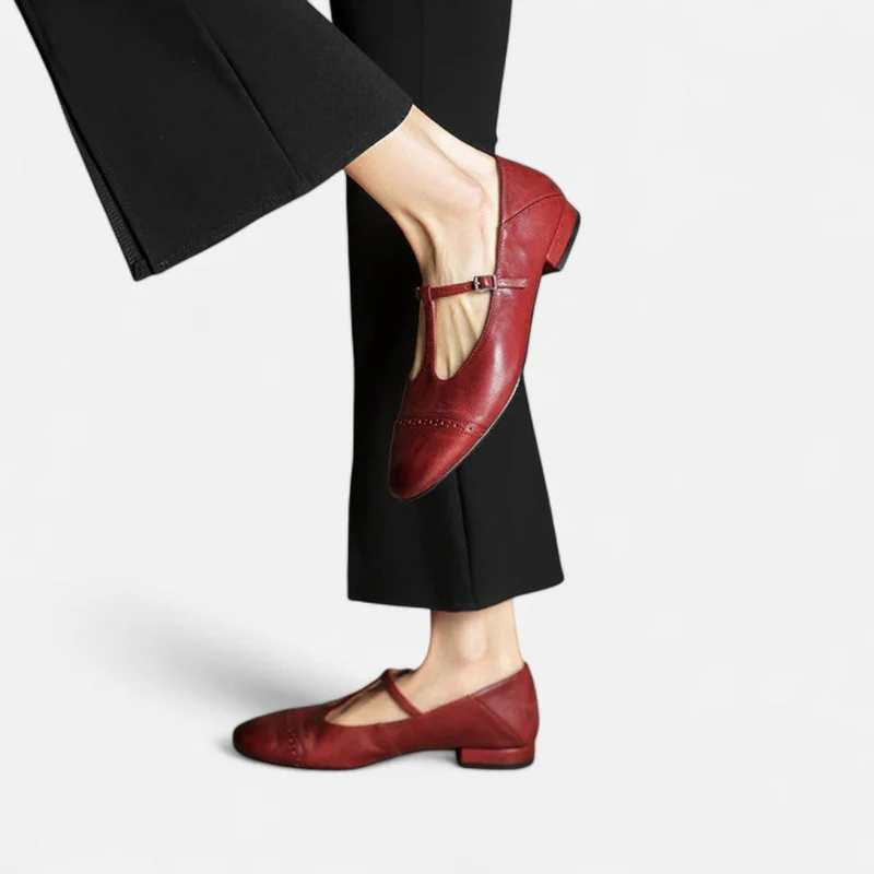 Elegante Flats mit Vintage Riemchen für Damen