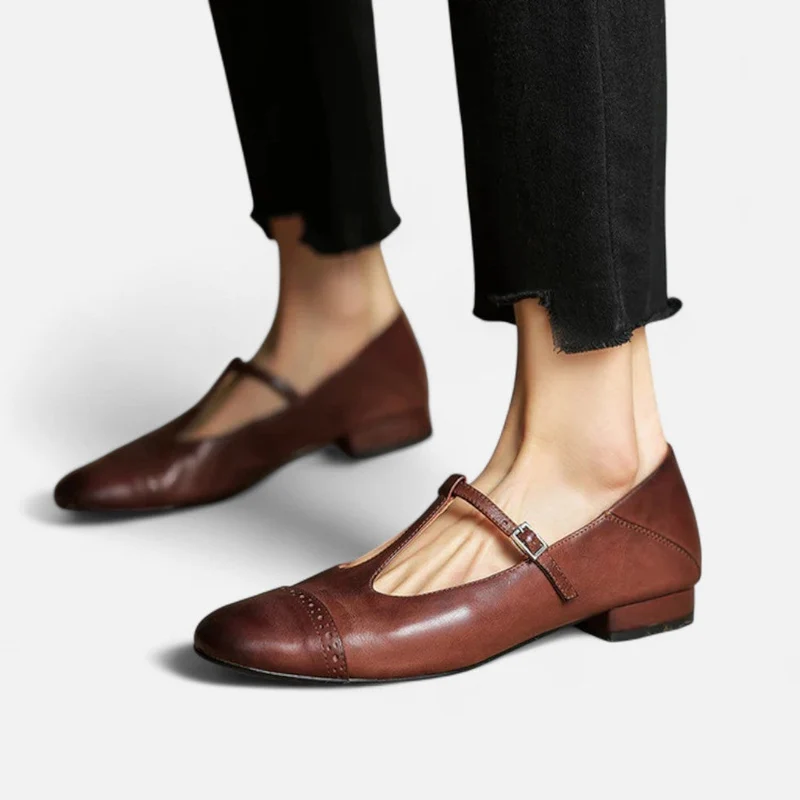 Elegante Flats mit Vintage Riemchen für Damen