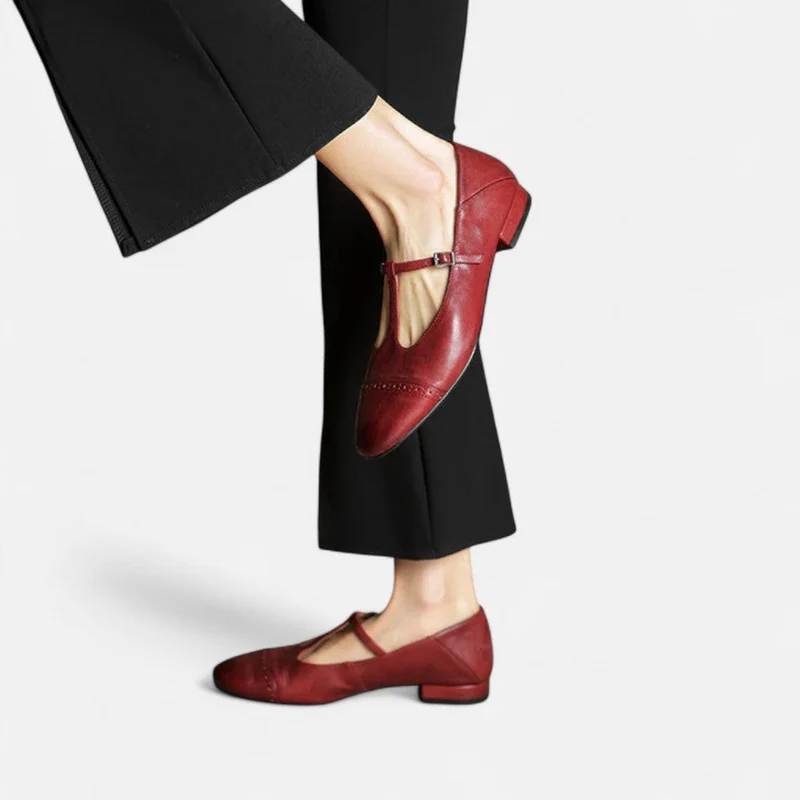 Elegante Flats mit Vintage Riemchen für Damen