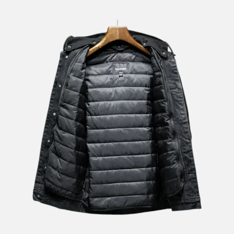 Jeansjacke mit Kapuze und herausnehmbarer Weste