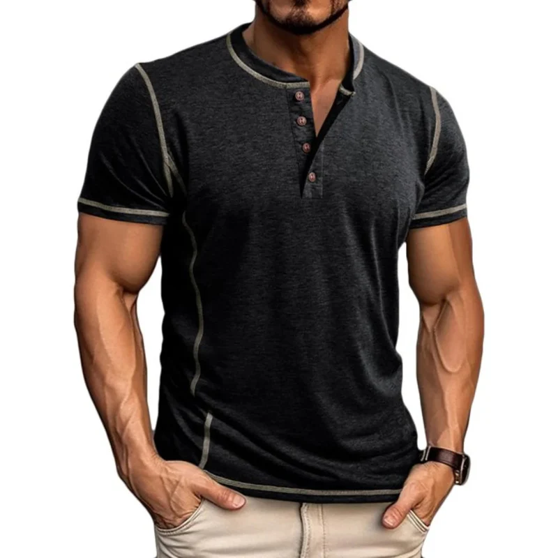 Timo | Stilvolles T-Shirt mit Henley-Ausschnitt