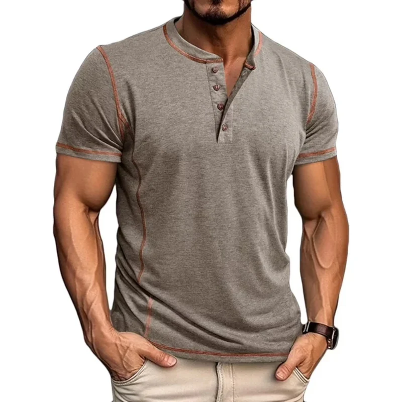 Timo | Stilvolles T-Shirt mit Henley-Ausschnitt