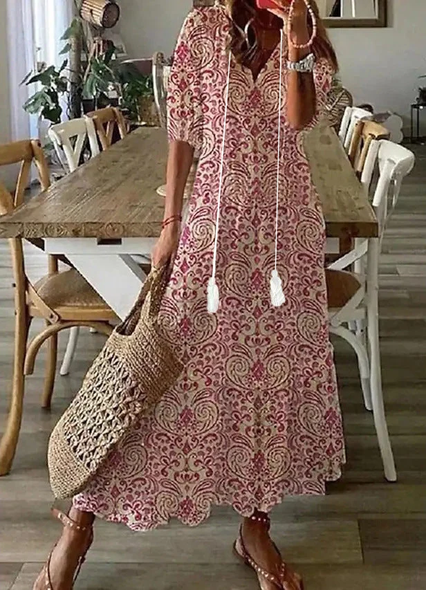 Antonia | Boho Vintage Sommer Maxikleid