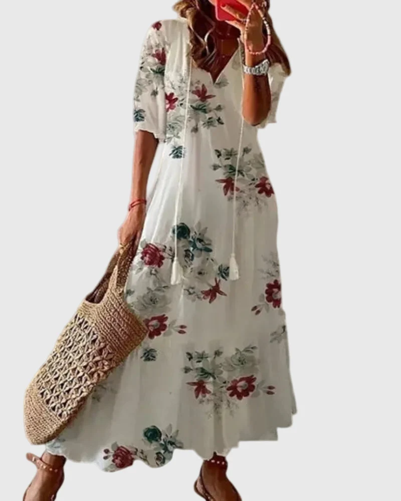 Antonia | Boho Vintage Sommer Maxikleid