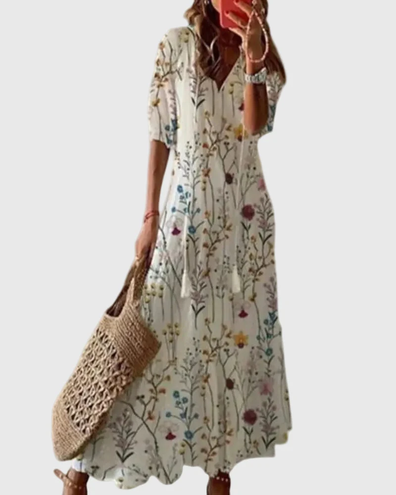 Antonia | Boho Vintage Sommer Maxikleid