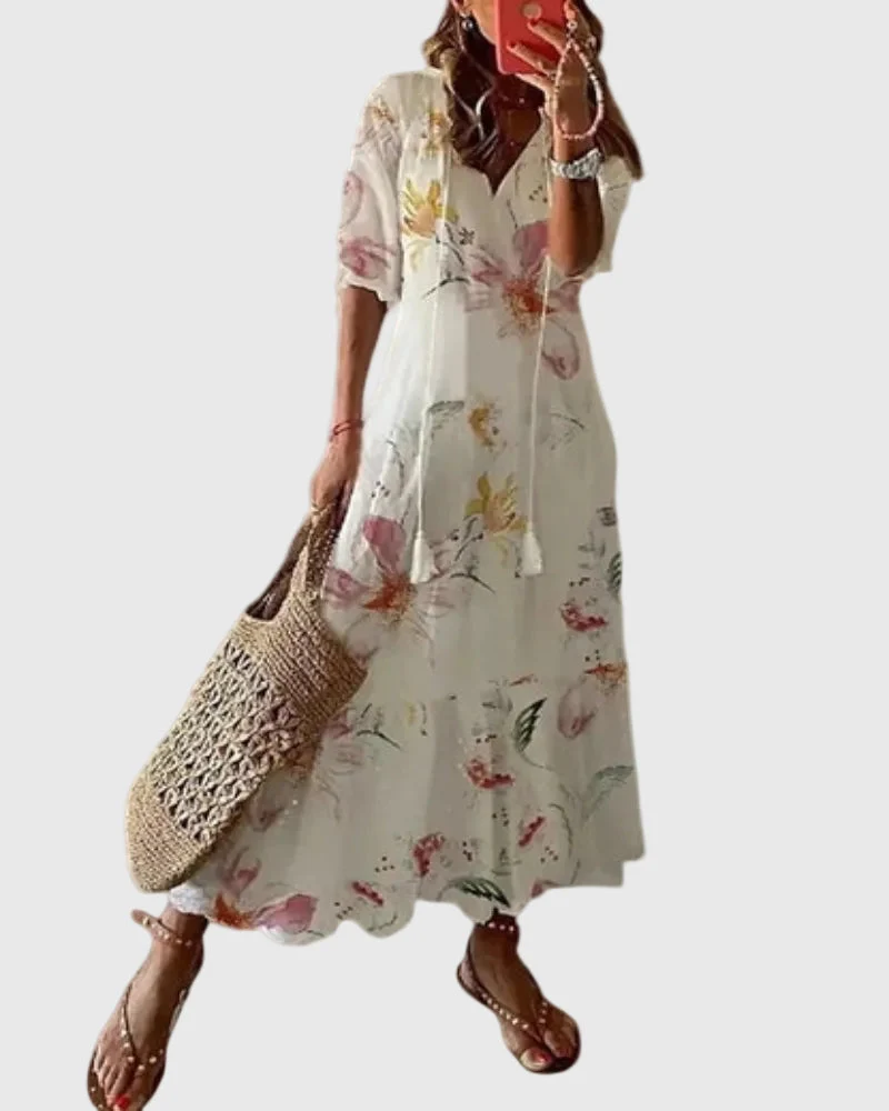 Antonia | Boho Vintage Sommer Maxikleid
