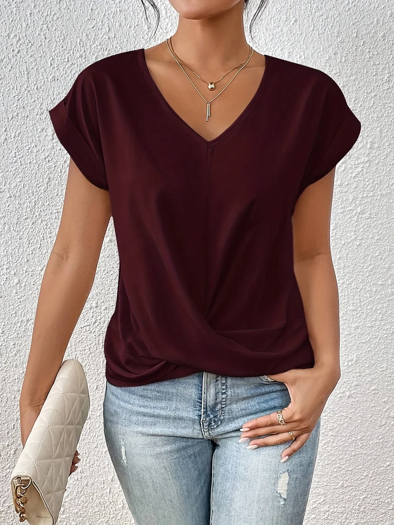 Anka | Bequemes T-Shirt mit elegantem Ausschnitt (TEMPORÄR 1+1 GRATIS!)