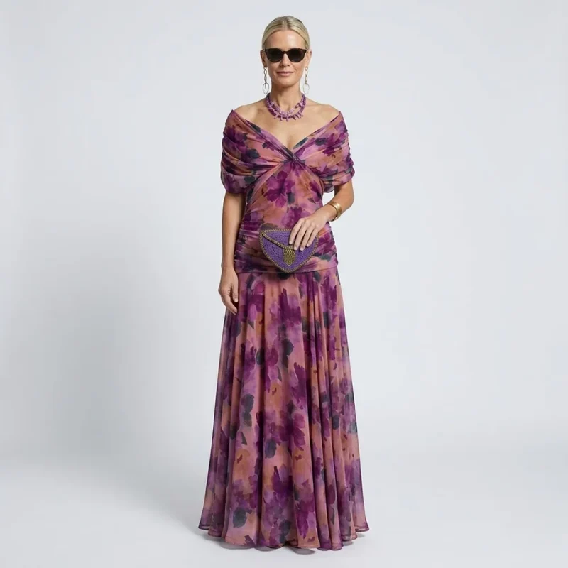 LouLou | Elegantes Maxikleid für festliche Anlässe mit V-Ausschnitt