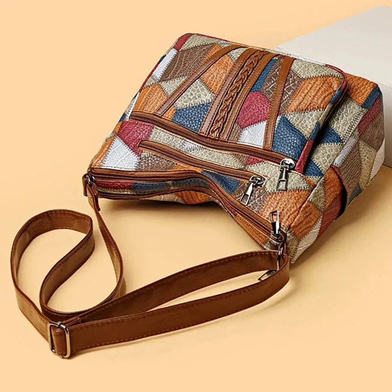 Sara | Mosaik-Lederhandtasche