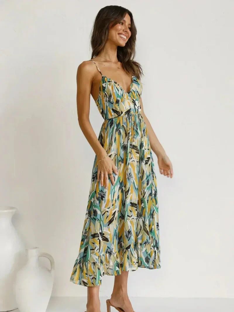 Jada | Buntes Midi-Kleid