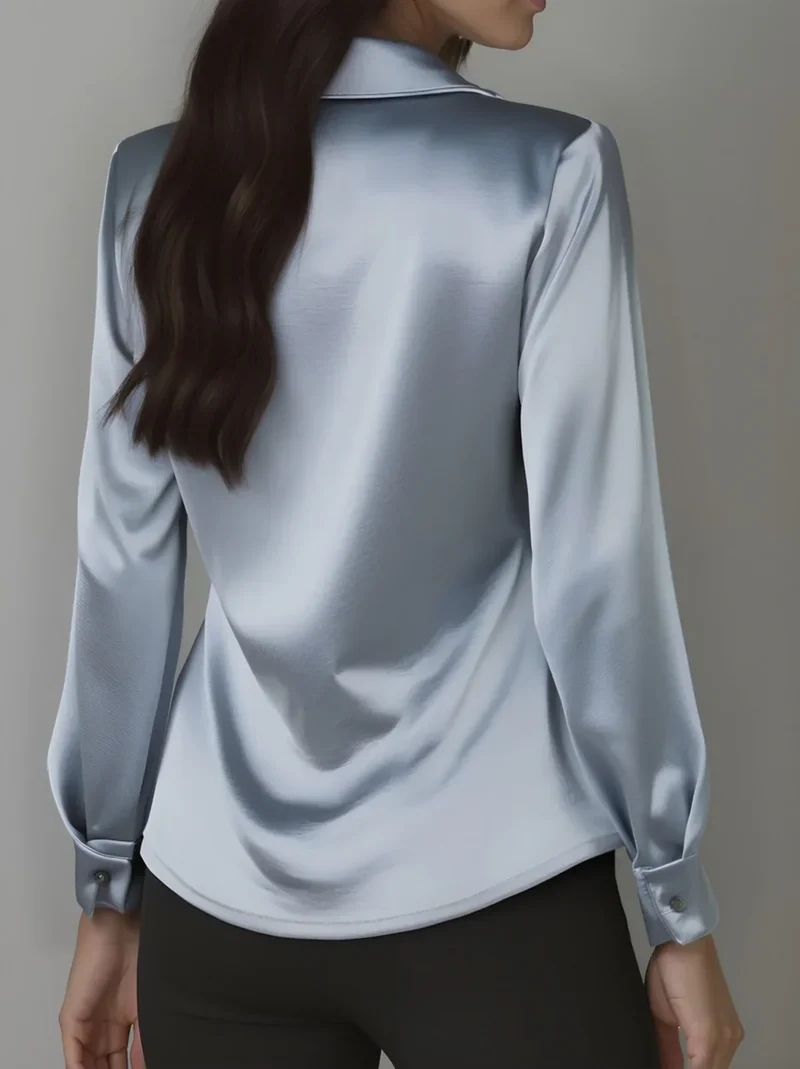 Demi - Elegante Bluse mit drapiertem Kragen