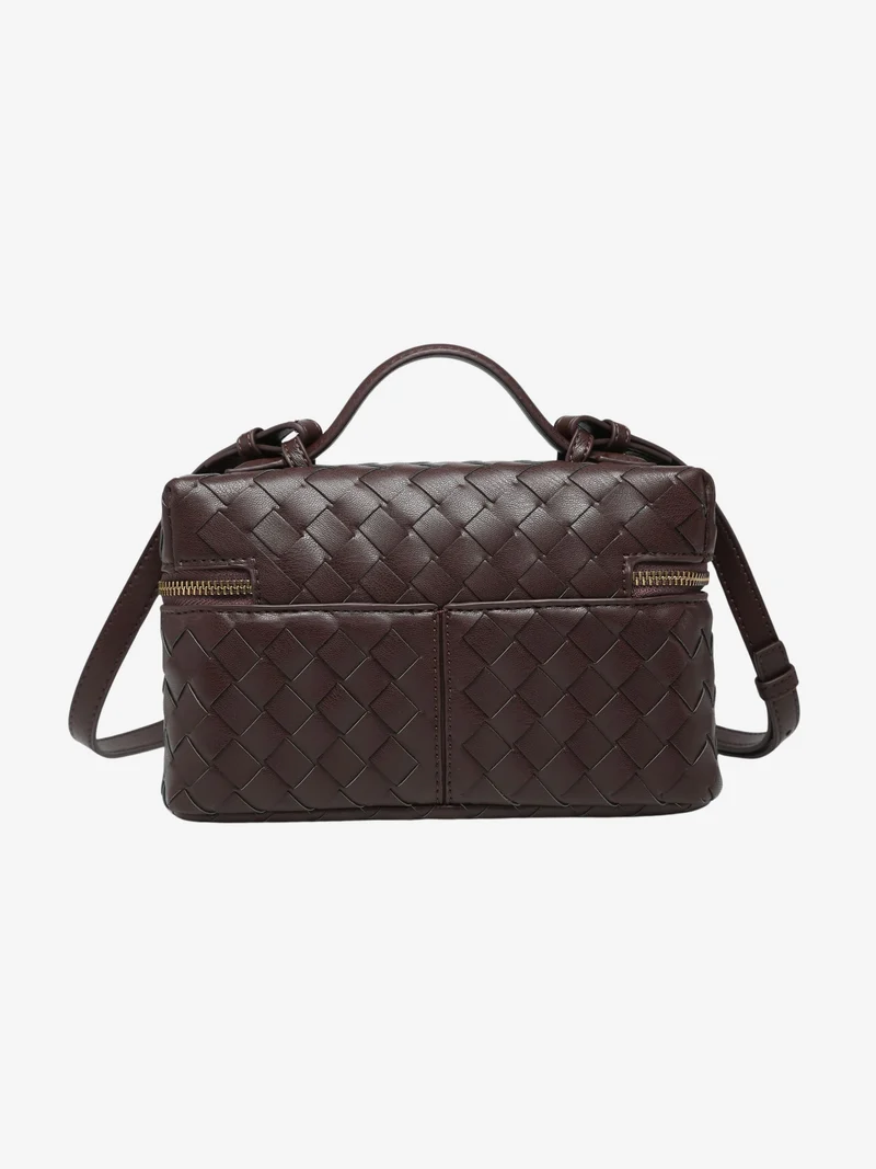 Julia | Strukturierte, glänzende Tasche aus gewebtem Material
