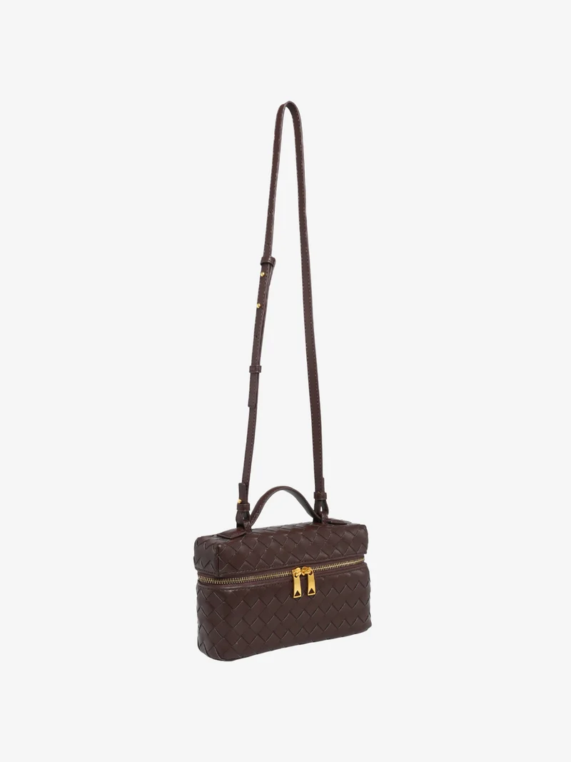 Julia | Strukturierte, glänzende Tasche aus gewebtem Material