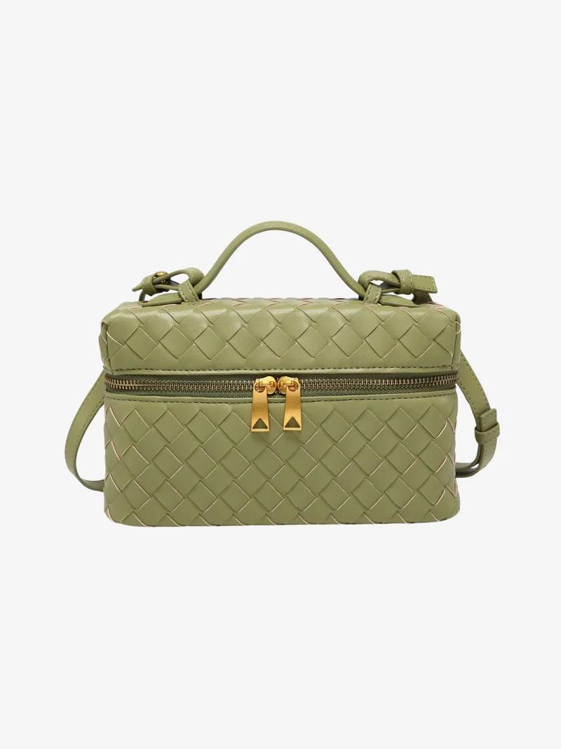 Julia | Strukturierte, glänzende Tasche aus gewebtem Material