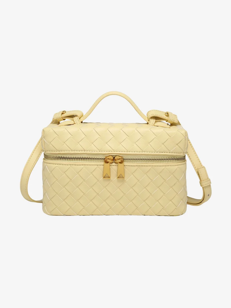 Julia | Strukturierte, glänzende Tasche aus gewebtem Material