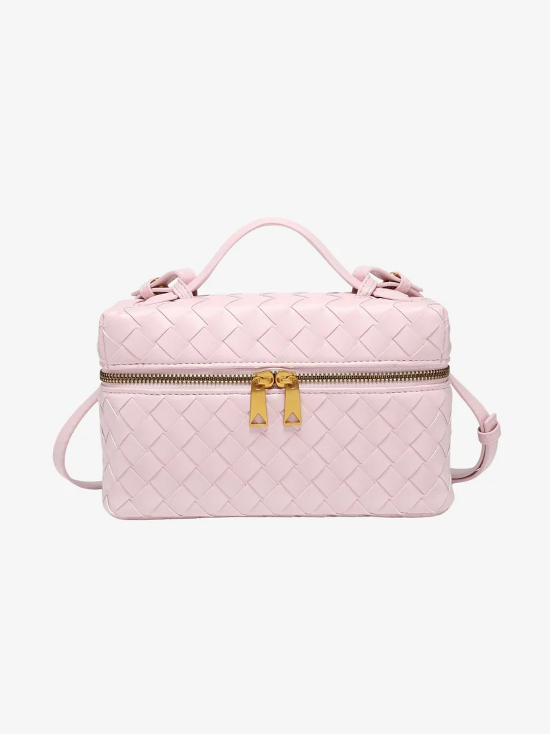 Julia | Strukturierte, glänzende Tasche aus gewebtem Material