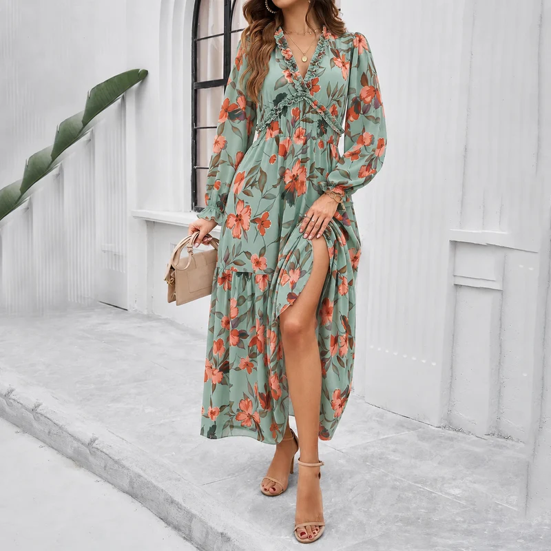 Shiela | Elegantes Kleid mit Blumenmuster