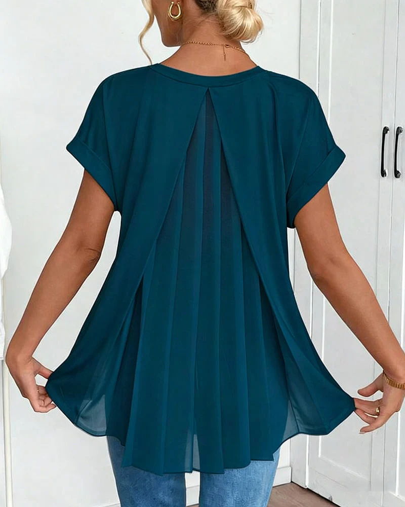 Thea | Elegante Plissee-Tunikabluse