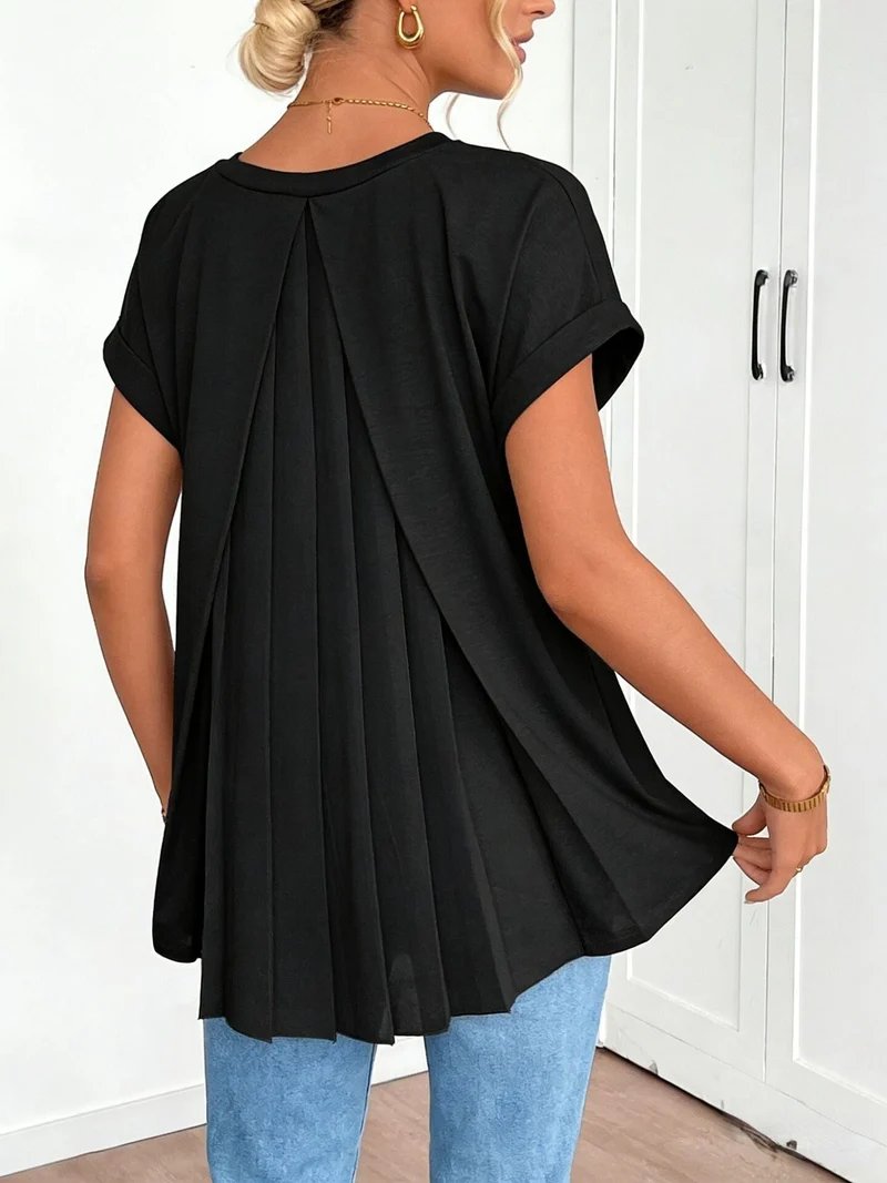 Thea | Elegante Plissee-Tunikabluse