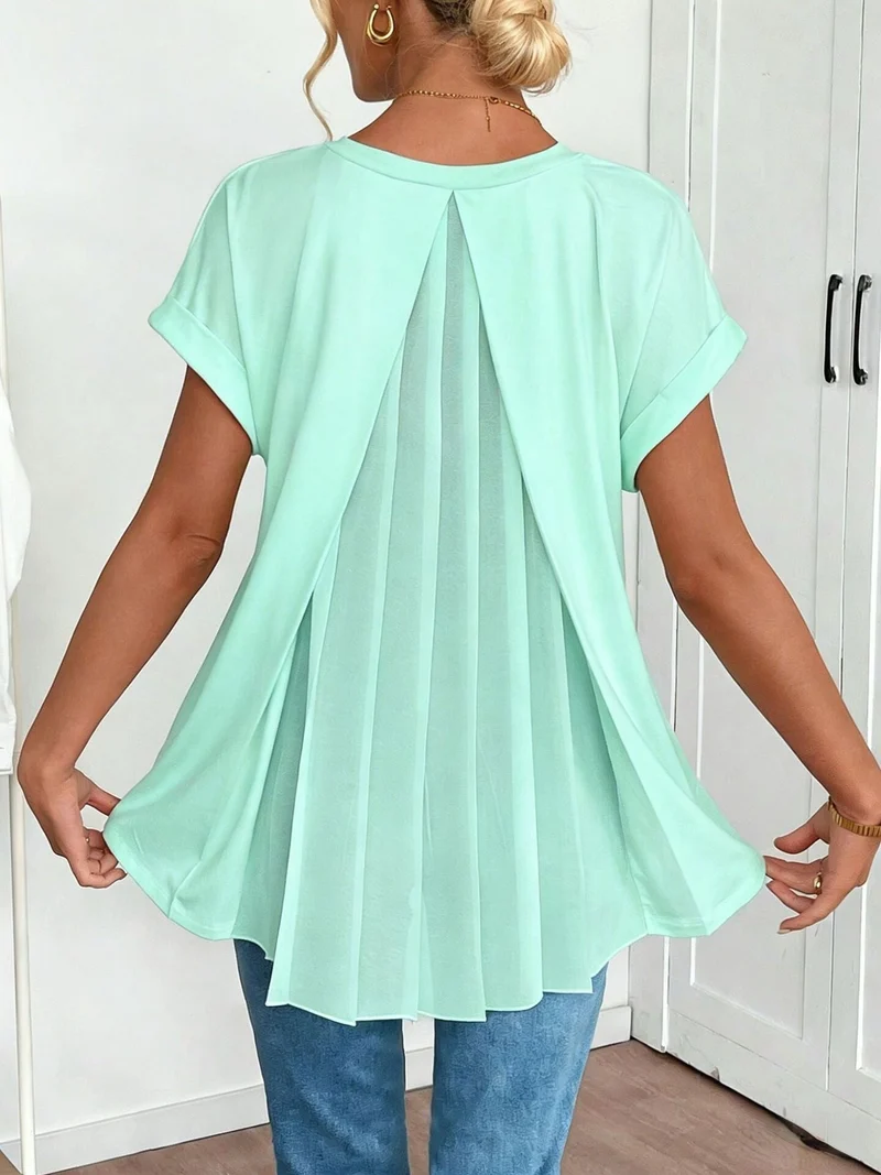 Thea | Elegante Plissee-Tunikabluse