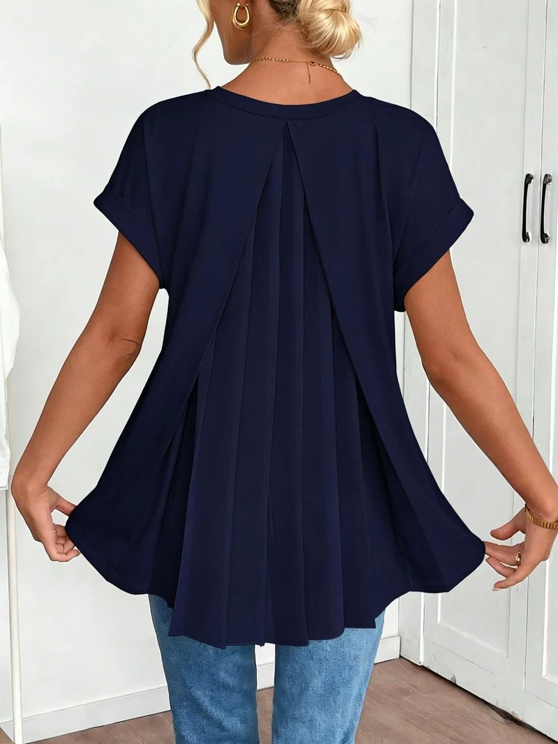 Thea | Elegante Plissee-Tunikabluse