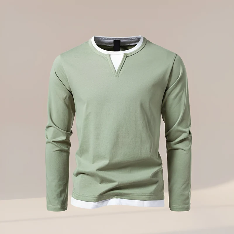 Daryl - Elegantes Langarmshirt mit V-Ausschnitt