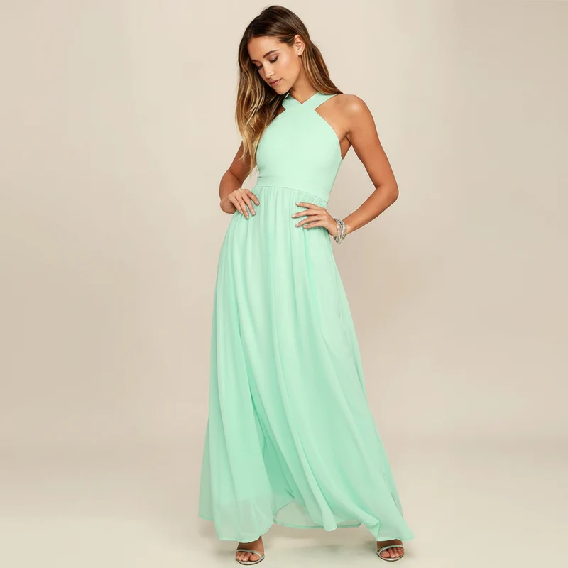 Suzanne - Elegantes Maxikleid mit überkreuztem Ausschnitt