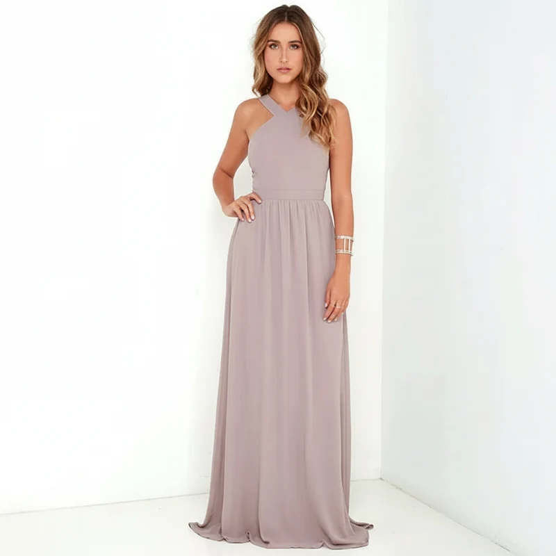 Suzanne - Elegantes Maxikleid mit überkreuztem Ausschnitt