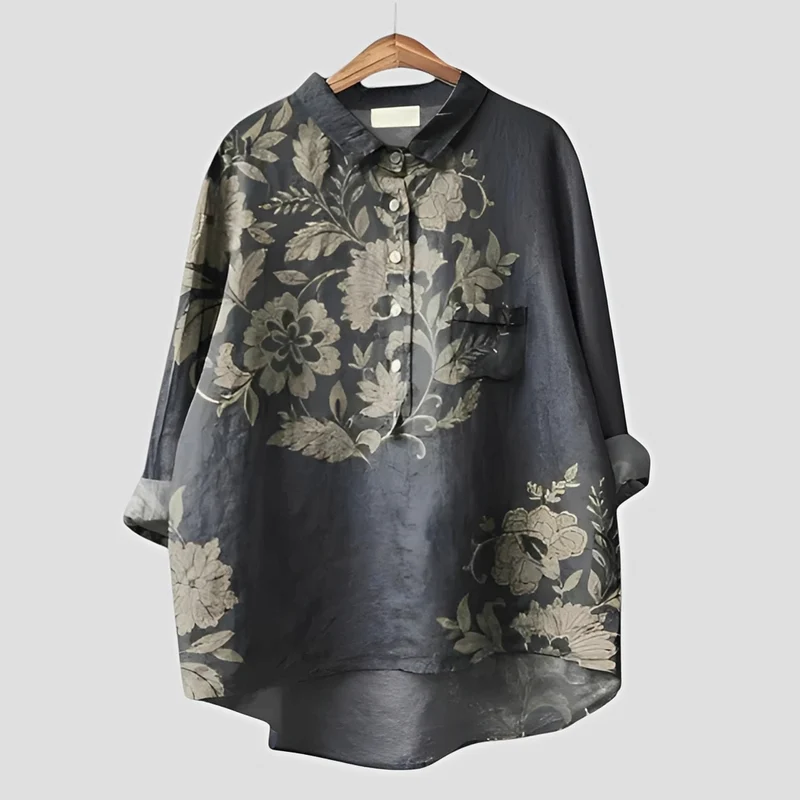 Bellina - Modische lockere Bluse mit Knöpfen