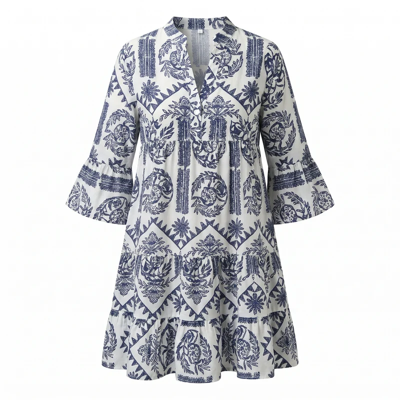 Krisella - Schickes Midi-Kleid im Boho-Stil