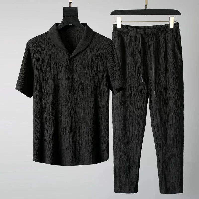 Luca - kurzärmliges Shirt mit Hose und flexiblem Taillenbund