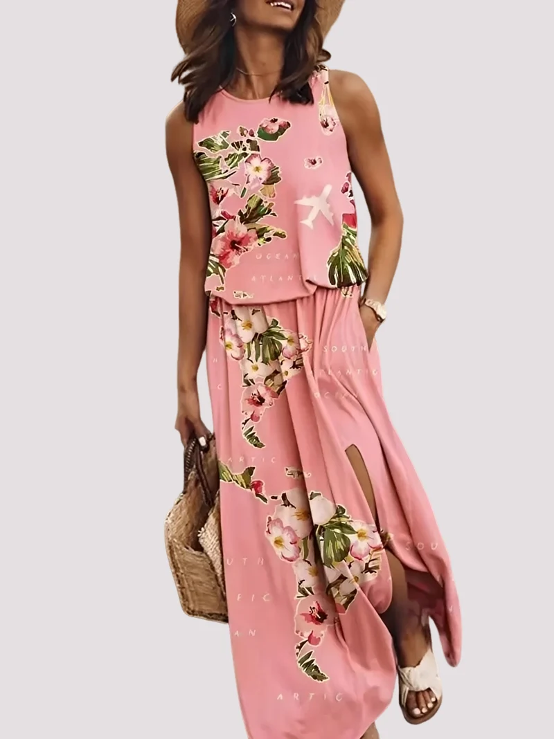 Halle - Elegantes ärmelloses Damen-Maxikleid