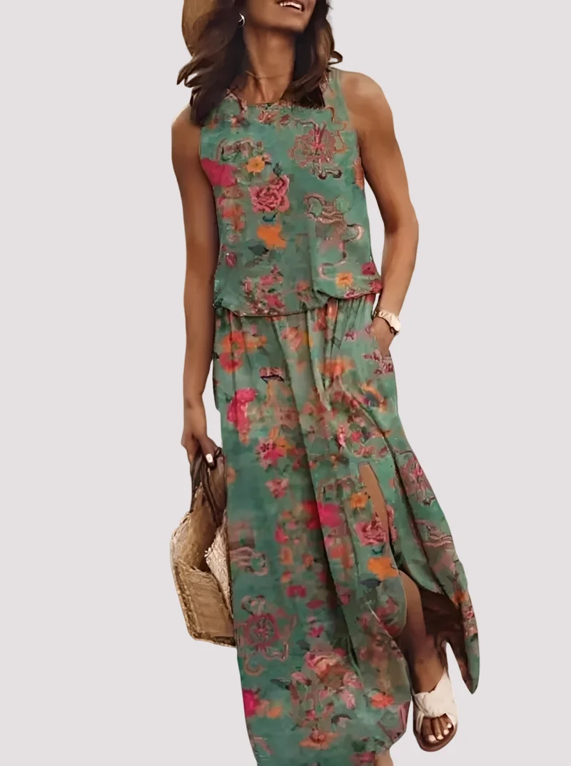 Halle - Elegantes ärmelloses Damen-Maxikleid