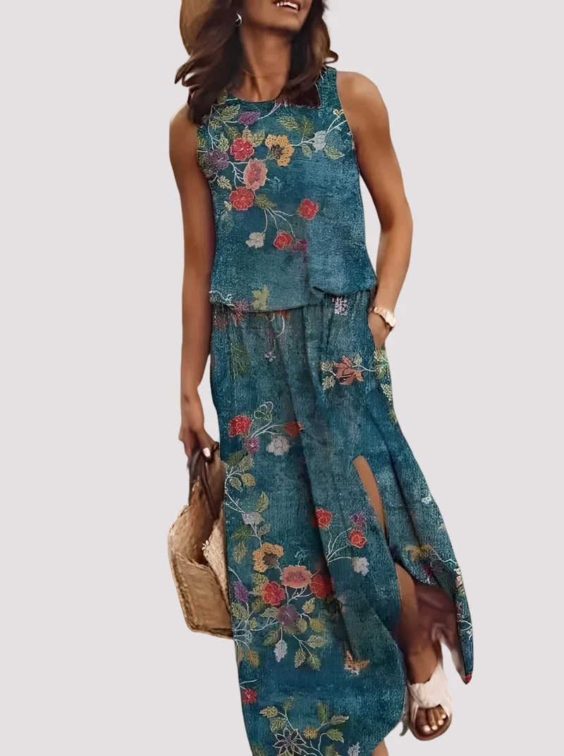 Halle - Elegantes ärmelloses Damen-Maxikleid