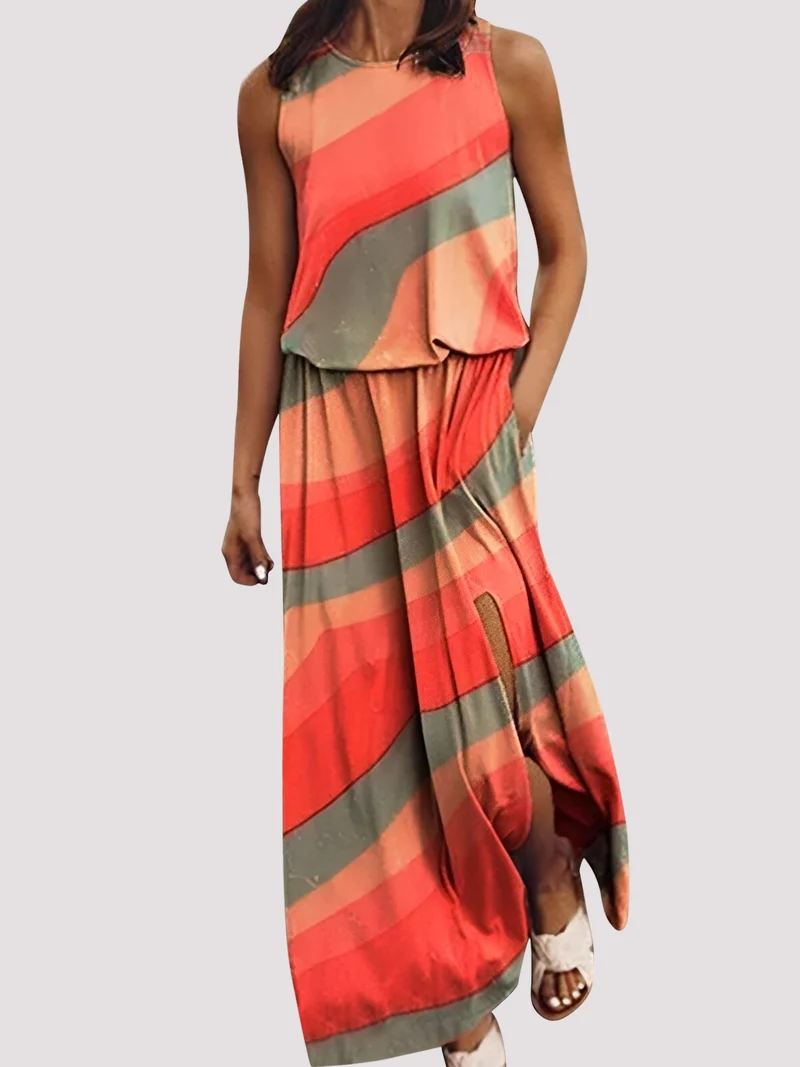 Halle - Elegantes ärmelloses Damen-Maxikleid