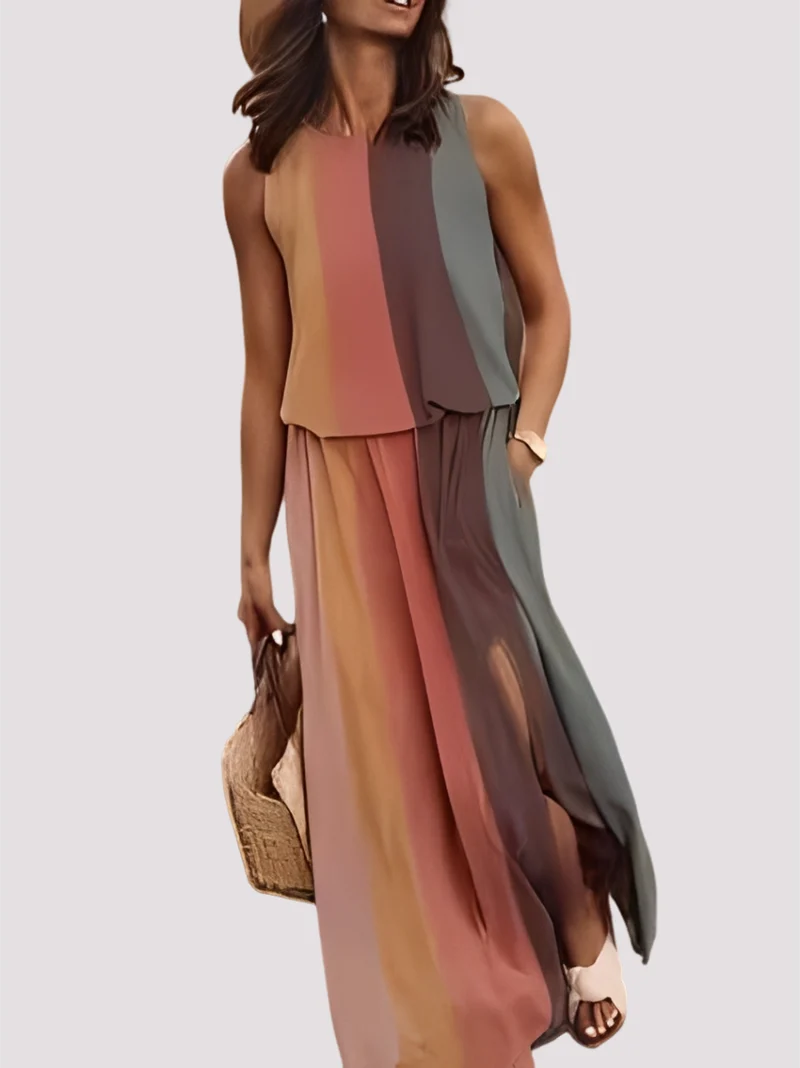 Halle - Elegantes ärmelloses Damen-Maxikleid
