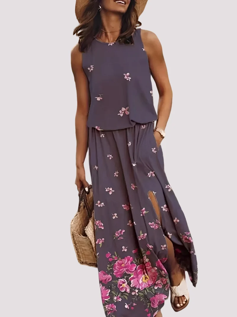 Halle - Elegantes ärmelloses Damen-Maxikleid