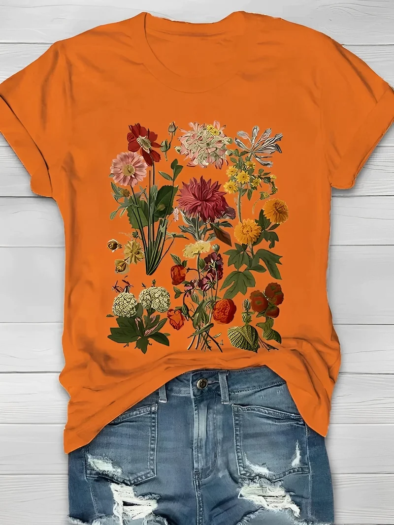 Annalise - Damen-T-Shirt mit stilvollem Blumenmuster