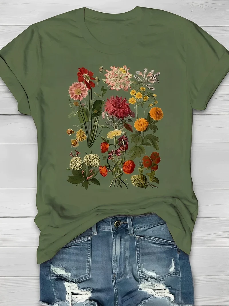 Annalise - Damen-T-Shirt mit stilvollem Blumenmuster