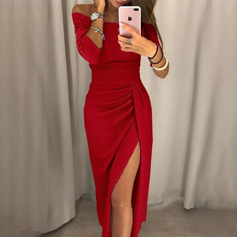 Cristy - Elegantes schulterfreies Damenkleid