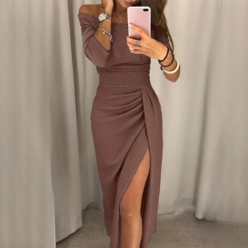 Cristy - Elegantes schulterfreies Damenkleid