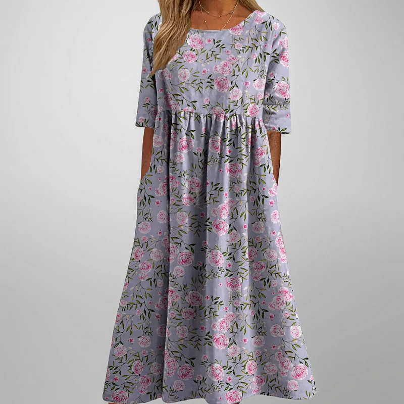 Gail – Florales Damen Maxikleid