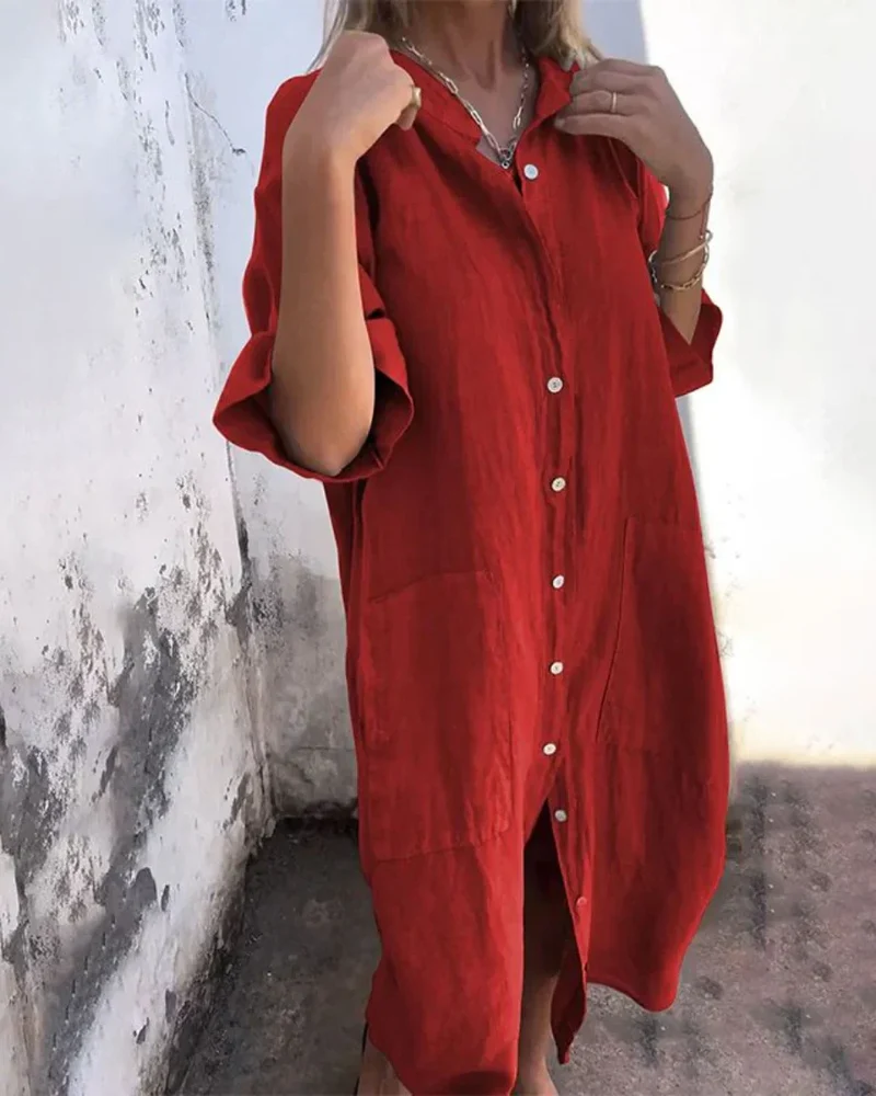 Valerie – Lässiges Damen Hemdblusenkleid
